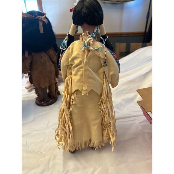 Native American Style Porcelain Doll Collectible Decorative Display - Picture 2 of 2